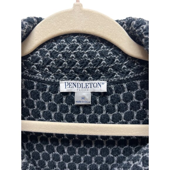 Pendleton Vintage Y2K Gray Wool Cableknit Cardigan - Picture 3 of 8